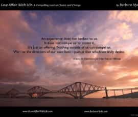Experiences Just Exist. They Are Offerings. ~ A Compelling Look at Choice and Change by Barbara Hyde